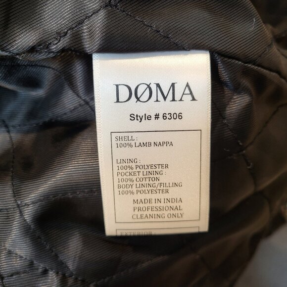 DOMA brand leather moto jacket - size small - lamb nappa - Picture 10 of 10